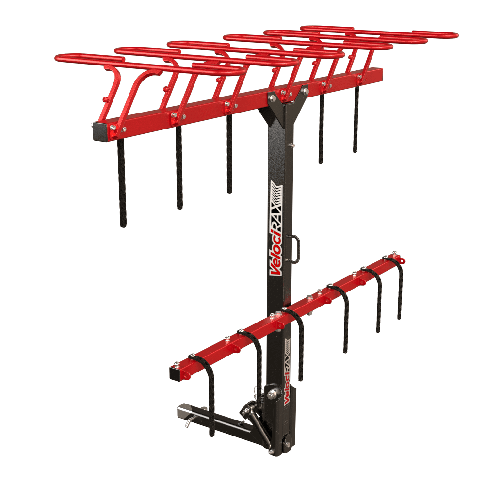 empty 6 bike hitch rack